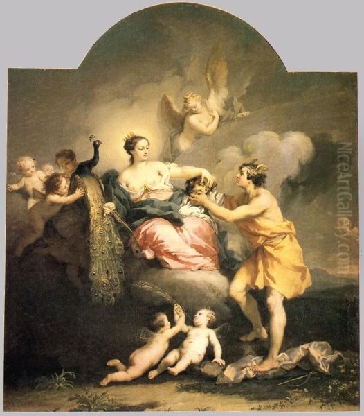 Juno Placing the Eyes of Argos on the Tail of a Peacock - view 1