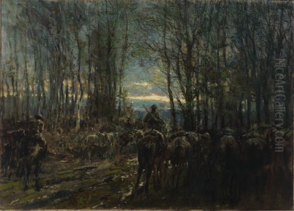 Canadian Cavalry Ready in a Wood - view 1