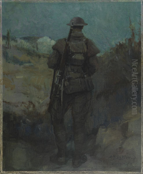 Canadian Sentry, Moonlight, Neuville-Vitasse - view 1