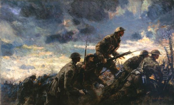 Over the Top, Neuville-Vitasse (oil painting) - view 1