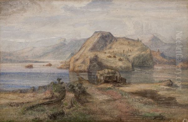 Landskap (med vann og kolle) - view 1