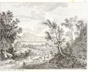Landscape with Figures and a Mountain beyond by Frederik de Moucheron