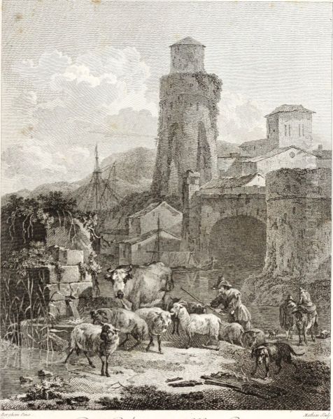 Landscape with Ruins and a River with a Tower - view 1