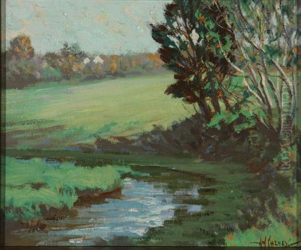 Spring Landscape With Stream - view 1