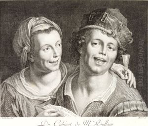 A Man and Woman Singing by Francois Hubert