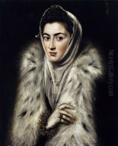 Eine Dame im Pelz(Luchsfell) by Alonso Sanchez Coello