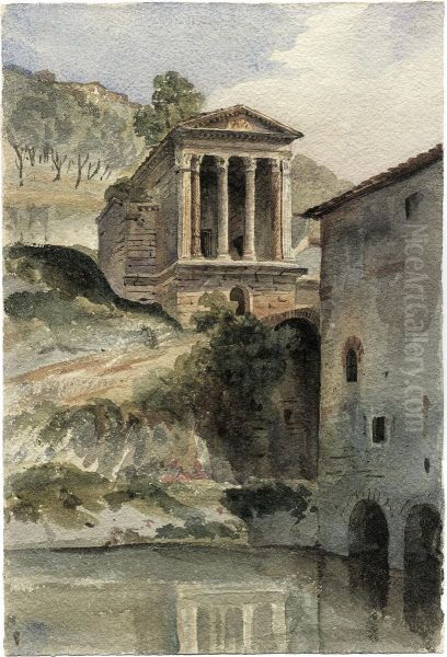 Der Clitumnus-tempel Bei Spoleto - view 1