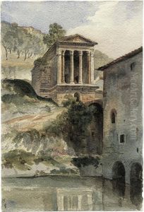 Der Clitumnus-tempel Bei Spoleto by Harriet Cheney