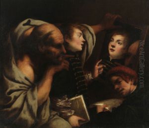 Socrates and two students Socrates and two students