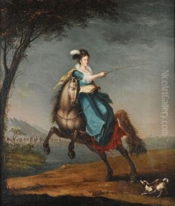 Equestrian portrait ofCarlota Joaquina of Spain(1775-1830) by Domingos Sequeira