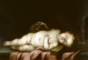El Nino Jesus dormido sobre la cruz by Bartolome Esteban Murillo