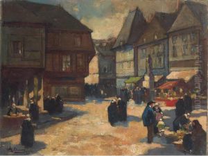 Brittany Street Scene by Russell Cheney