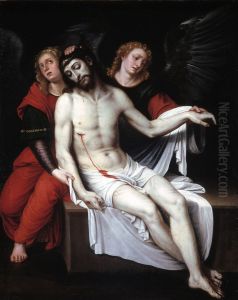 Cristo muerto sostenido por dos angeles by Francesc Ribalta