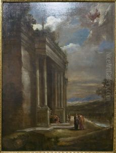 Paisaje con Mercurio y Herse by Juan Bautista Martinez del Mazo