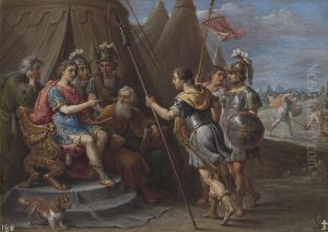 Godofredo y el Consejo escuchan la demanda de Armida Godofredo y el Consejo escuchan la demanda de Armida