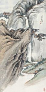 Appreciating Waterfall by Jin Cheng