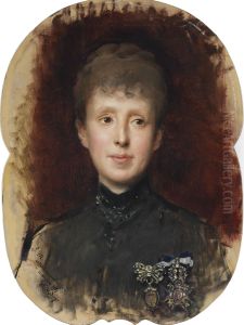La reina Maria Cristina de Habsburgo-Lorena by Raimundo de Madrazo y Garreta