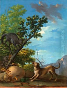 Perro y gatos by Gines Andres de Aguirre