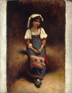 Femme italienne by Leon Bonnat