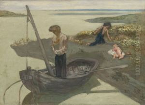 Sketch for ,,The poor fisherman" by Pierre Puvis de Chavannes