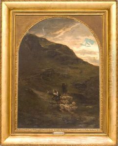 Cacciatori E Cani In Montagna by Fleury Chenu