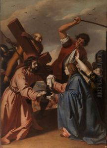 Cristo con la Cruz a cuestas, encuentra a la Veronica by Antonio Arias Fernandez