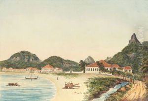 Praia de Botafogo com Dois Irmaos, Gavea e Corcovado ao fundo (atribuido) by Brasiliana Iconografica