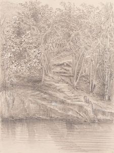 Steps to Bath at The Spot 9th December 1854 by Marguerite Tollemache