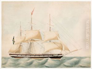 Veleiro de tres mastros (atribuido) by O. Brieu