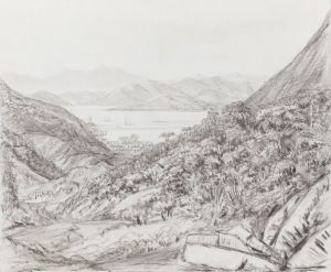 View from Drawing window at 'The Spot' - May 5th 1854 by Marguerite Tollemache