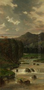Paisaje con rio by Ceferino Araujo