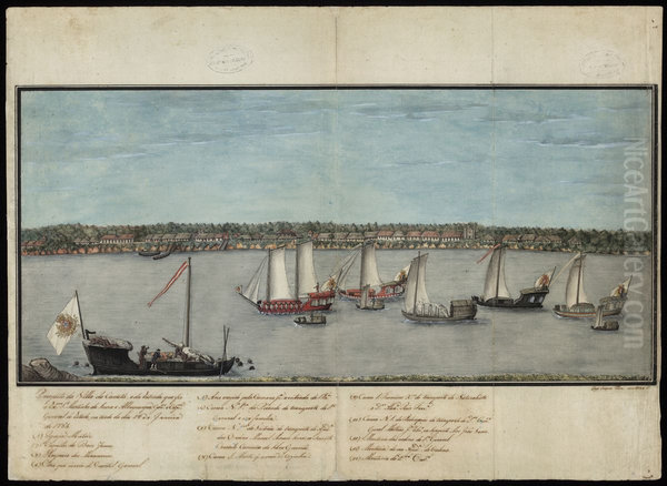 Prospecto da Villa do Camota, e da entrada que fez o Exmo. Sr. Martinho de Souza Albuquerque, governador e capitao general do Estado, na tarde do dia 19 de janeiro de 1784 - view 1