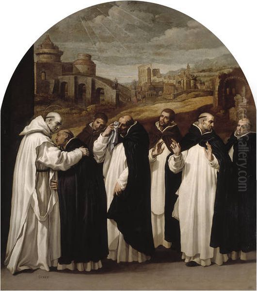Saint Bruno Bids Farewell to his Companions in Rome - view 1