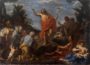 "John the Baptist preeching" by Pier Francesco Mola
