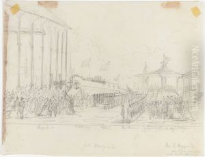 Lancamento do Encouracado Sete de Setembro no Arsenal da Marinha, Rio de Janeiro, em 16 de maio de 1874 by Eduardo de Martino