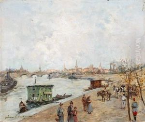 La Seine A Paris, 1895 by Capitaine Cheret