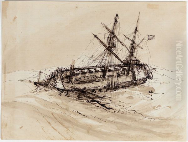 Navio brasileiro tombado - view 1