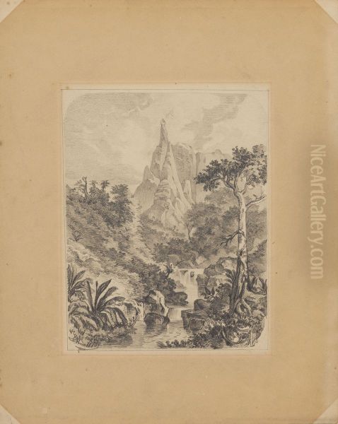 Paisagem com cascata em Teresopolis (atribuido) - view 1