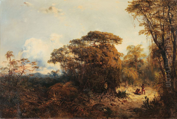 Landscape with indians - view 1