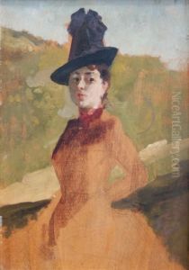 Femme Au Chapeau by Jules Cheret
