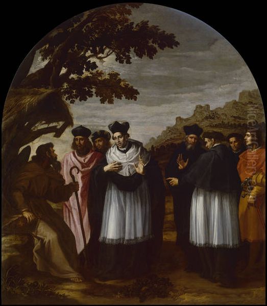 Saint Bruno and his Six Companions Visit a Hermit - view 1