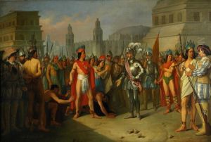 Prision de Guatimocin, ultimo emperador de Mejico by Carlos Esquivel y Rivas