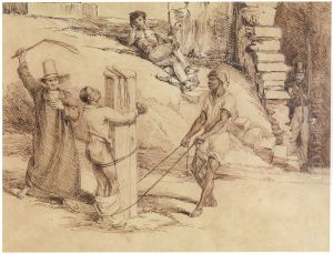 Black punishment at Rio Janeiro by Charles Landseer