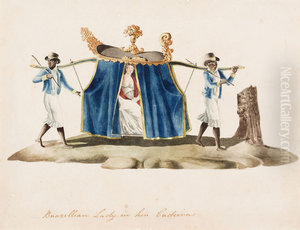 Brazillian Lady in her Cadeira by Joaquim Candido Guilhobel