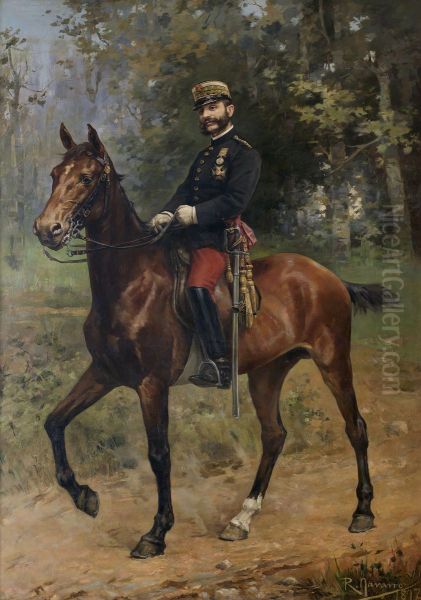 El rey Alfonso XII a caballo - view 1
