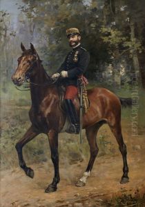 El rey Alfonso XII a caballo El rey Alfonso XII a caballo