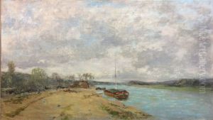 Banks of the Seine between Effondre and Montmeillant by Charles Edme Saint Marcel