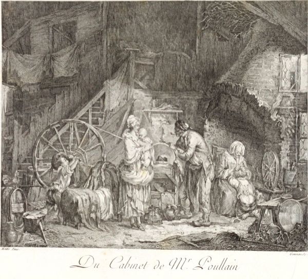 Interieur met scharensliep en zijn familie - view 1