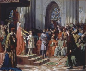 Maria de Molina presenta a su hijo Fernando IV en las Cortes de Valladolid de 1295 by Antonio Gisbert