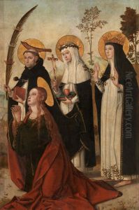 Mary Magdalene Saint Peter of Verona Saint Catharine of Sienna and Blessed Margaret of Hungary by Juan de Borgona